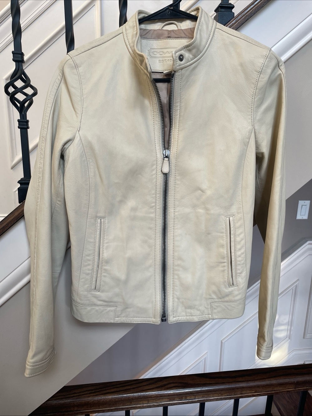 Coach Vintage Tan Leather Jacket Size Small s